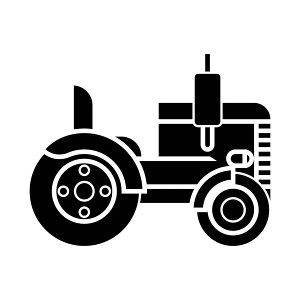 Icône du tracteur, illustration vectorielle, signe sur fond isolé — Image vectorielle