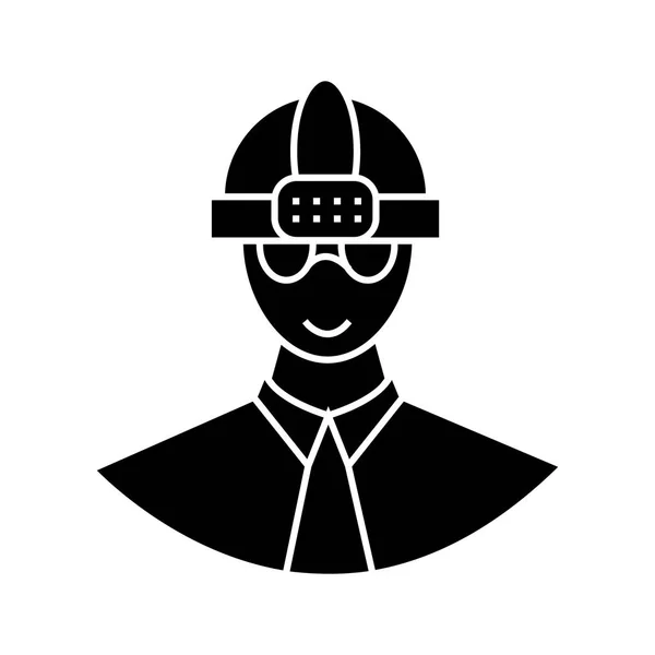 工人用头盔图标，矢量图，登录孤立背景 — 图库矢量图片