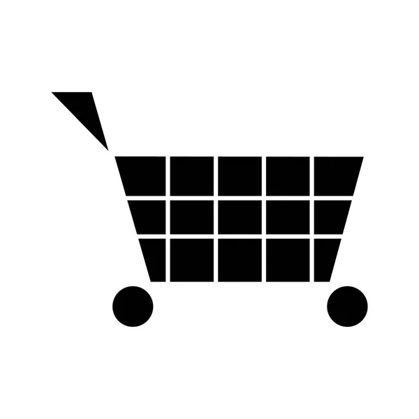I vagnen shopping ikonen, vektor illustration, logga på isolerade bakgrund — Stock vektor