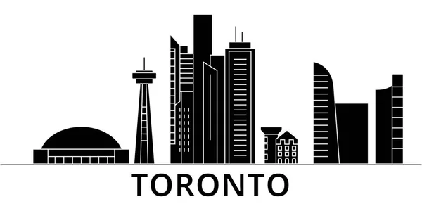 Kanada, Toronto şehir mimarisi vektör şehir manzarası, seyahat yerler, binalar, arka plan üzerinde izole manzaraları ile cityscape — Stok Vektör