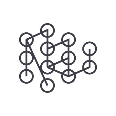 arka plan üzerinde kavramı doğrusal simgesi, işaret, sembol, vektör öğrenme derin izole