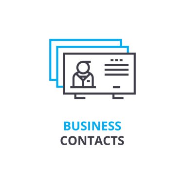 İş rehber kavramı, anahat simgesini, doğrusal işareti, ince çizgi piktogram, logo, düz vektör, illüstrasyon