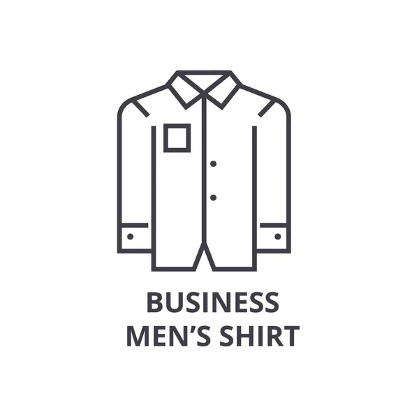 Hombre de negocios camisa línea icono, signo de contorno, símbolo lineal, vector, ilustración plana — Vector de stock