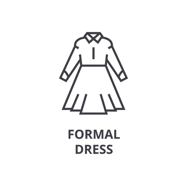 Oficina formal vestido línea icono, signo de contorno, símbolo lineal, vector, ilustración plana — Vector de stock