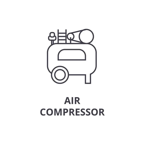 Lucht compressor pictogram, teken, vector — Stockvector