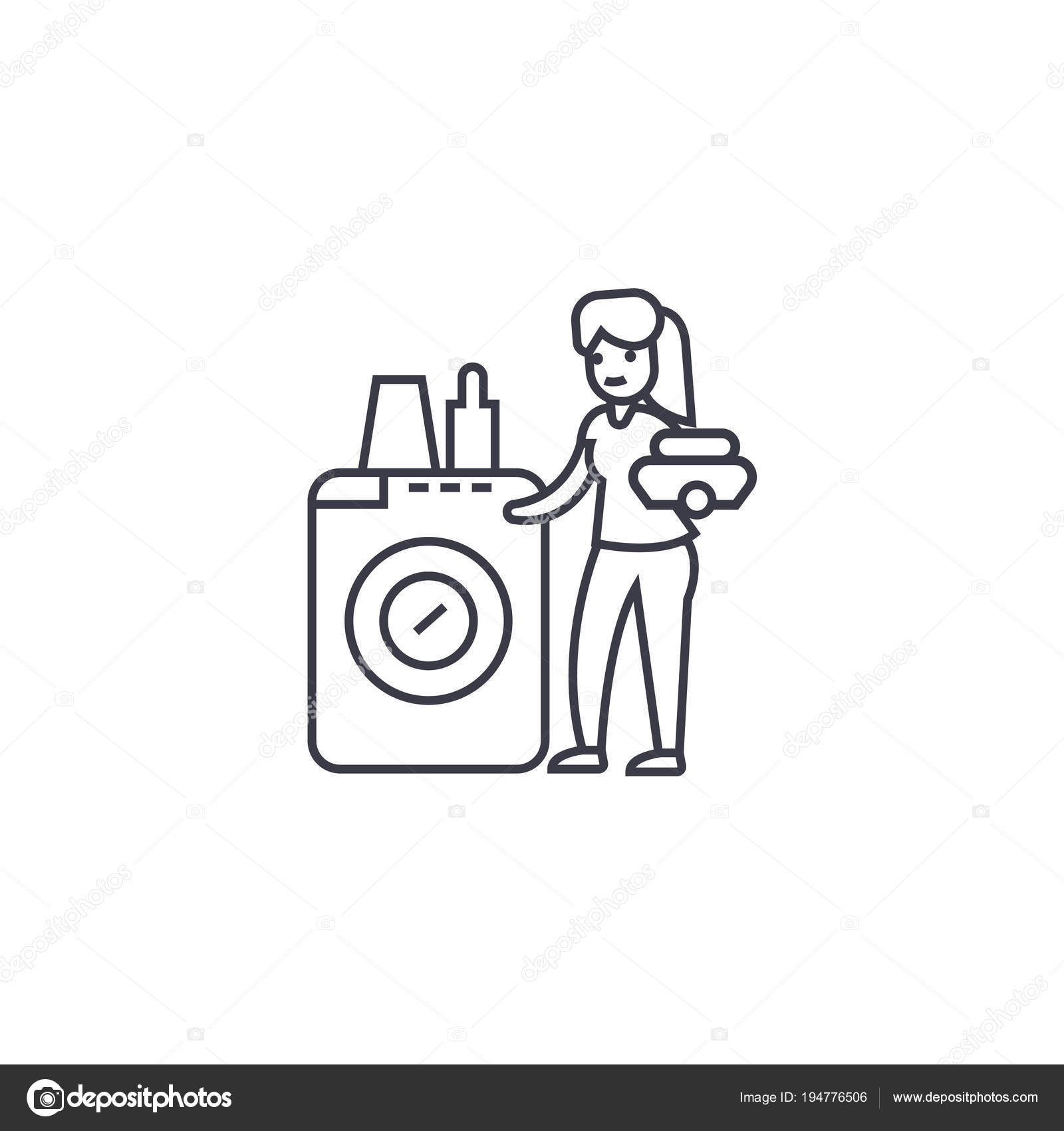 料理洗濯機ベクトル線アイコン 記号 背景 編集可能なストロークの図 ストックベクター C Iconsgraph 料理洗濯機ベクトル線アイコン 記号 背景 編集可能なストロークの図 ストックベクター C Iconsgraph