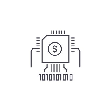 blockchain bilgi vektör satırı simgesi, işareti, resimde arka planda, düzenlenebilir vuruş