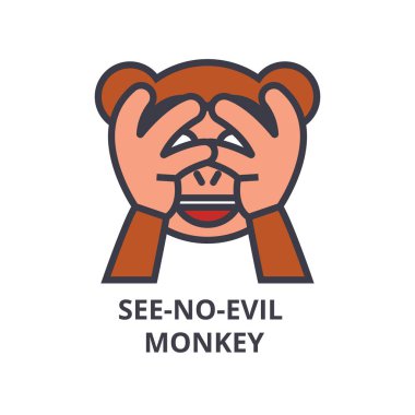 Hayır kötü emoji vektör satırı simgesi, işaret, resimde arka planda, düzenlenebilir vuruş görmek