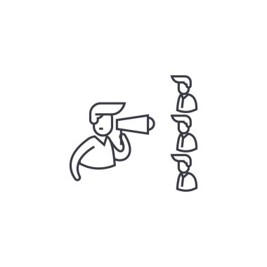 ekip oluşturma vektör satırı simgesi, işareti, resimde arka planda, düzenlenebilir vuruş