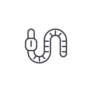 vektör satırı simgesi, işaret, resimde arka planda, düzenlenebilir vuruş solucan