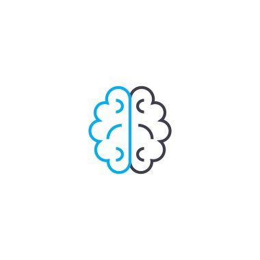 Bilgi birikimi vektör ince çizgi kontur simgesini. Bilgi birikimi anahat illüstrasyon, doğrusal işaret, sembol kavramı.