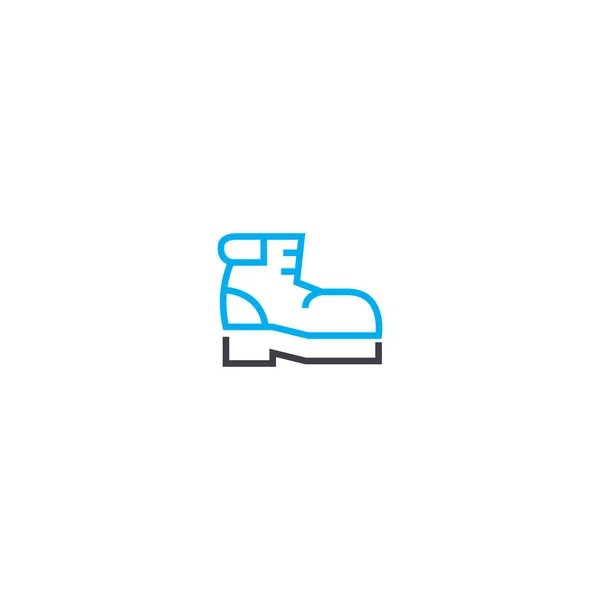 Winter boots vector thin line stroke icon. Winter boots outline illustration, linear sign, symbol concept. — Stock Vector