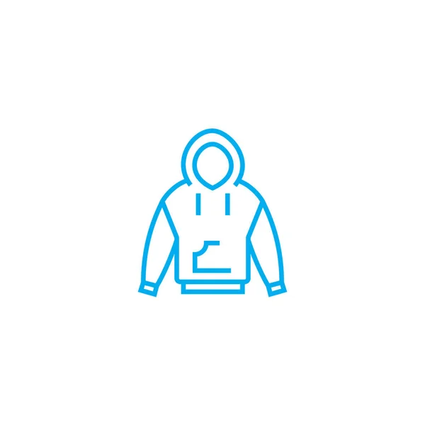 Winter clothes vector thin line stroke icon. Winter clothes outline illustration, linear sign, symbol concept. — Stock Vector