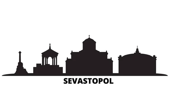 Sebastopol Ciudad Skyline Ilustración Vectorial Aislado Sebastopol Viaje Paisaje Urbano — Vector de stock