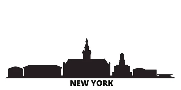 Spojené státy, New York Buffalo city panorama izolované vektorové ilustrace. Spojené státy americké, New York Buffalo travel black cityscape — Stockový vektor