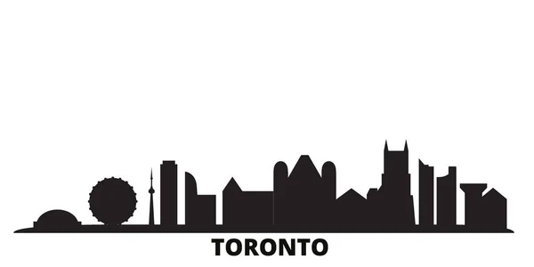 Canada, Toronto city skyline isolated vector illustration. Canada, Toronto travel black cityscape — Stock Vector