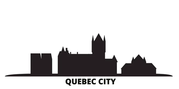 Kanada, Quebec City Skyline isolierte Vektorillustration. Kanada, quebec city travel black cityscape — Stockvektor