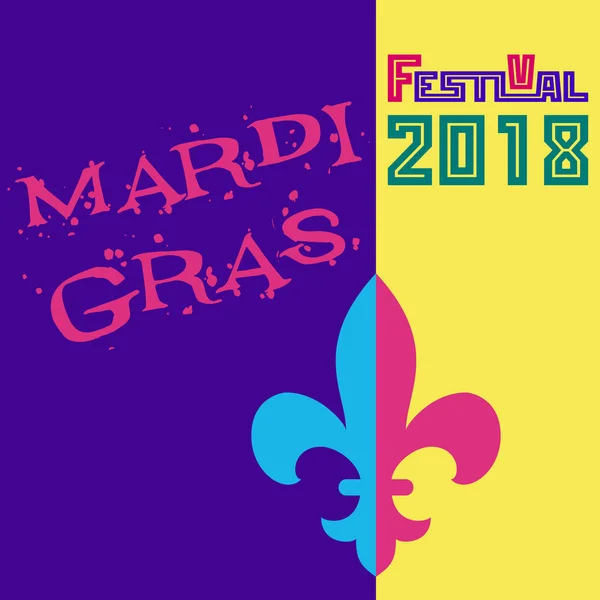 Cartel para la celebración del Mardi Gras — Vector de stock