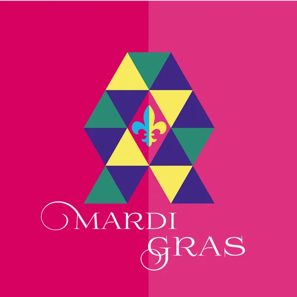 Objeto decorativo para la celebración del Mardi Gras — Vector de stock