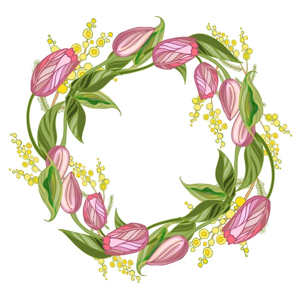 Delicate Lentebloemen — Stockvector