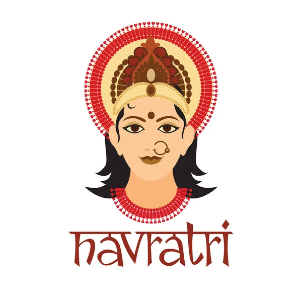 Illustration der fröhlichen Navratri-Feier — Stockvektor