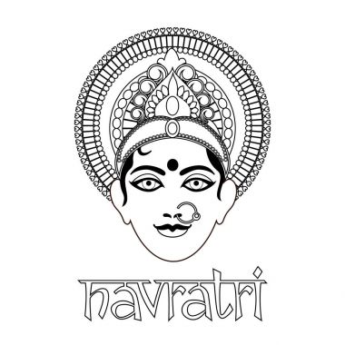 Mutlu Navratri kutlama çizimi