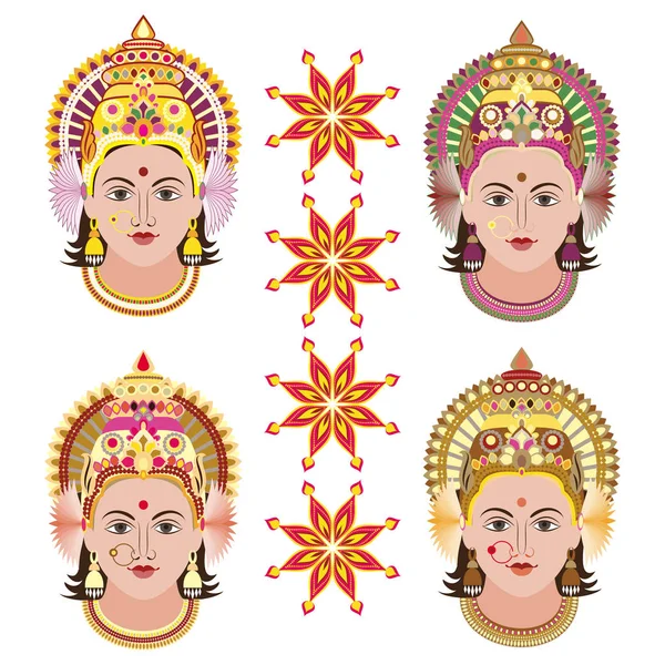 Boldog Navratri ünnepe illusztrációja — Stock Vector