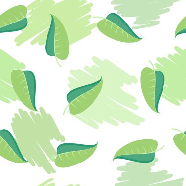 Yeşil yapraklar pürüzsüz desen