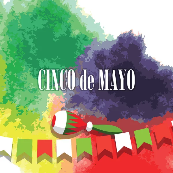 Синко де Майо, Мексика, праздничный плакат, знамя, поздравительная открытка — стоковый вектор