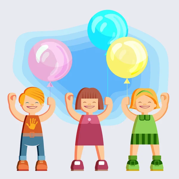Χαρούμενη εικόνα για τη διακόσμηση παιδικά πάρτυ — Διανυσματικό Αρχείο
