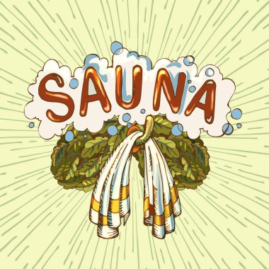 Hijyen beden ve sağlık kavramı. Yüz ve vücut bakımı, gençleşme için nesneleri kümesi. Radyal ışınları arka plan üzerinde saflık kültür sembolleri. Vektör çizim tarzı