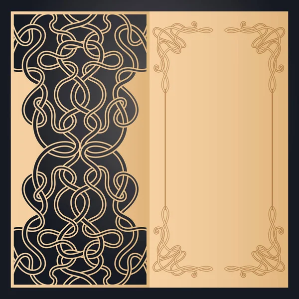 Greeting Card Transparent Celtic Ornament Template Laser Cutting Wedding Holiday Royalty Free Stock Vectors