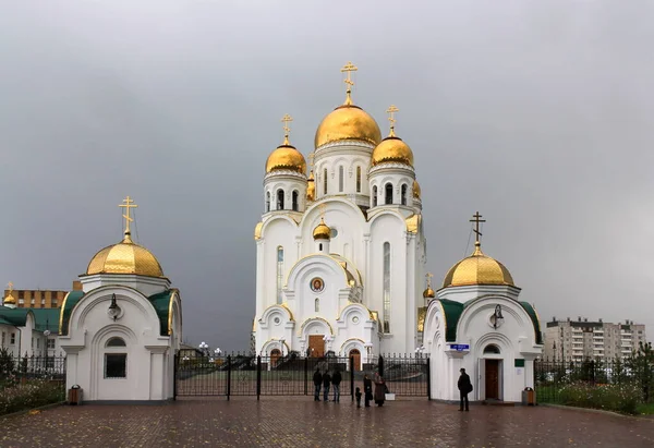 Tempio Della Famiglia Cristo Krasnoyarsk Uno Dei Più Grandi Templi — Foto Stock