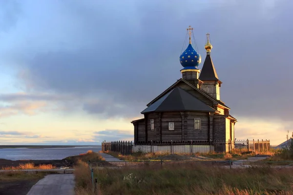 Santa Epifania Chiesa Nel Villaggio Khatanga Territorio Krasnoyarsk — Foto Stock