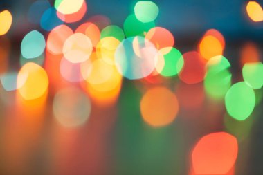 Noel ışıkları bokeh dışarı odak arka plan bulanık