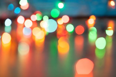 Noel ışıkları bokeh dışarı odak arka plan bulanık