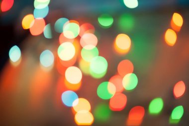 Noel ışıkları bokeh dışarı odak arka plan bulanık