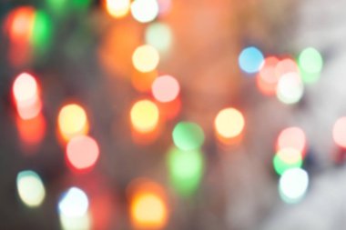 Noel ışıkları bokeh dışarı odak arka plan bulanık