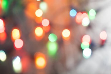 Noel ışıkları bokeh dışarı odak arka plan bulanık