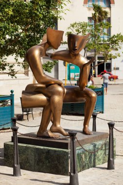 Havana, Küba'da. 8 Şubat 2018 - Havana'da modern heykel