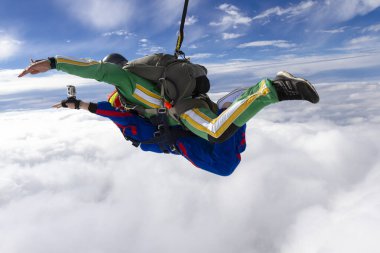 skydiving fotoğraf. Tandem.