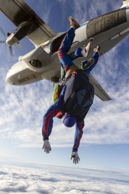 skydiving fotoğraf. Tandem.