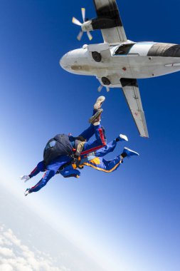 skydiving fotoğraf. Tandem.