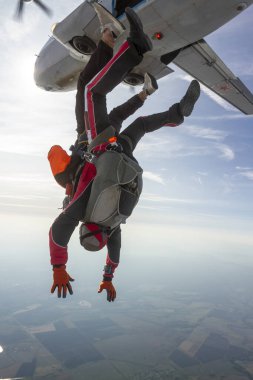 skydiving fotoğraf. Tandem.
