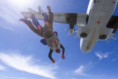 skydiving fotoğraf. Tandem.