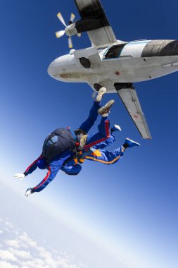 skydiving fotoğraf. Tandem.