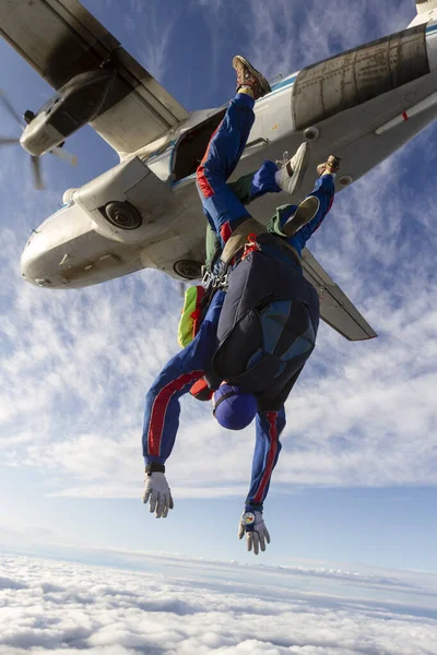 Foto del paracadutismo. Tandem . — Foto Stock