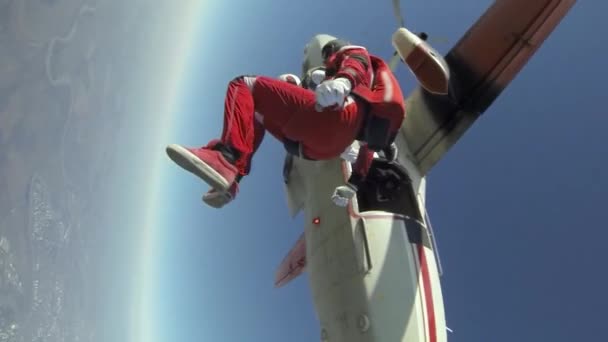 跳伞视频 积极康乐活动的概念 — 图库视频影像