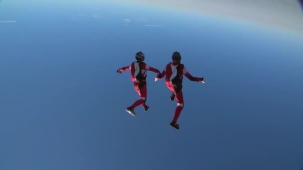 Skydiving Video Concept Active Recreation — Stock Video