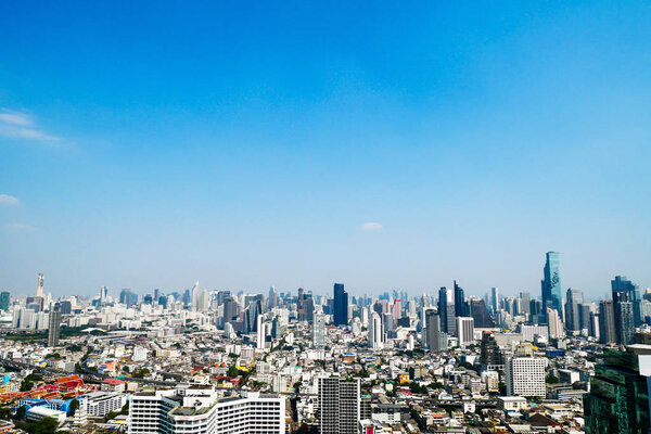 Beautiful panorama cityscape of Bangkok city,Thailand